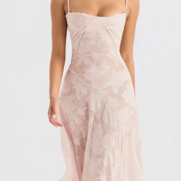 Pink Flowy Maxi Floral Dress by Sthcute size XS - Picture 1 of 9